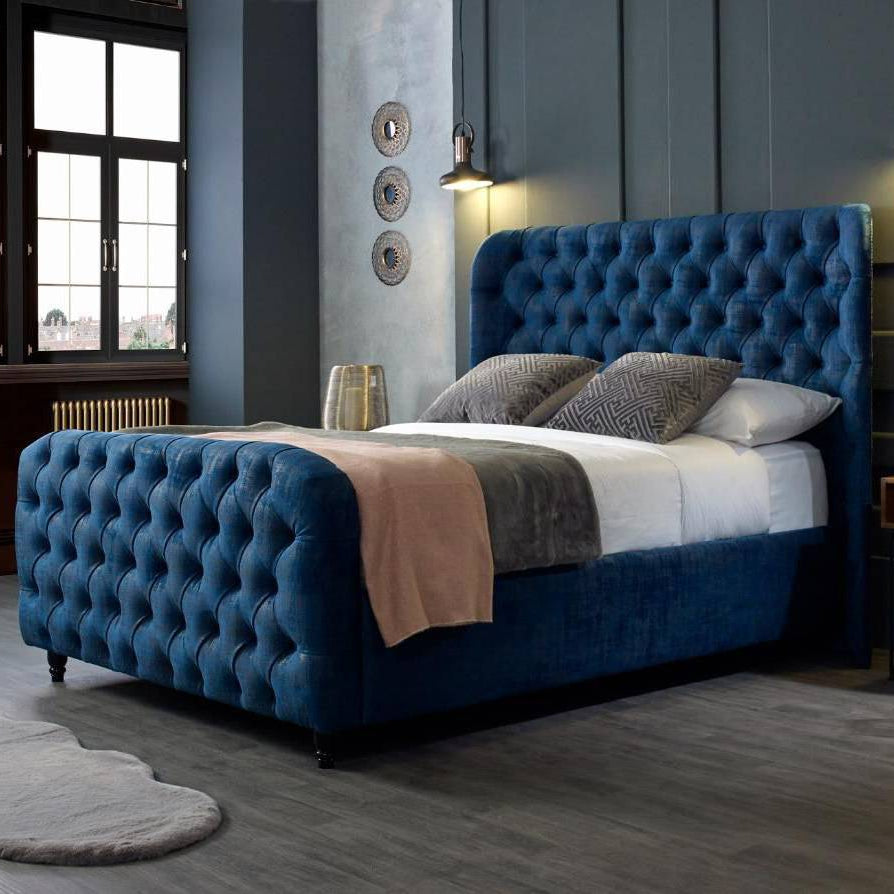 Modern Bedroom Sets, Chesterfield style bed frame, Cheap Bed Deals Online King Size Beds Affordable Beds Platform Beds with Storage 